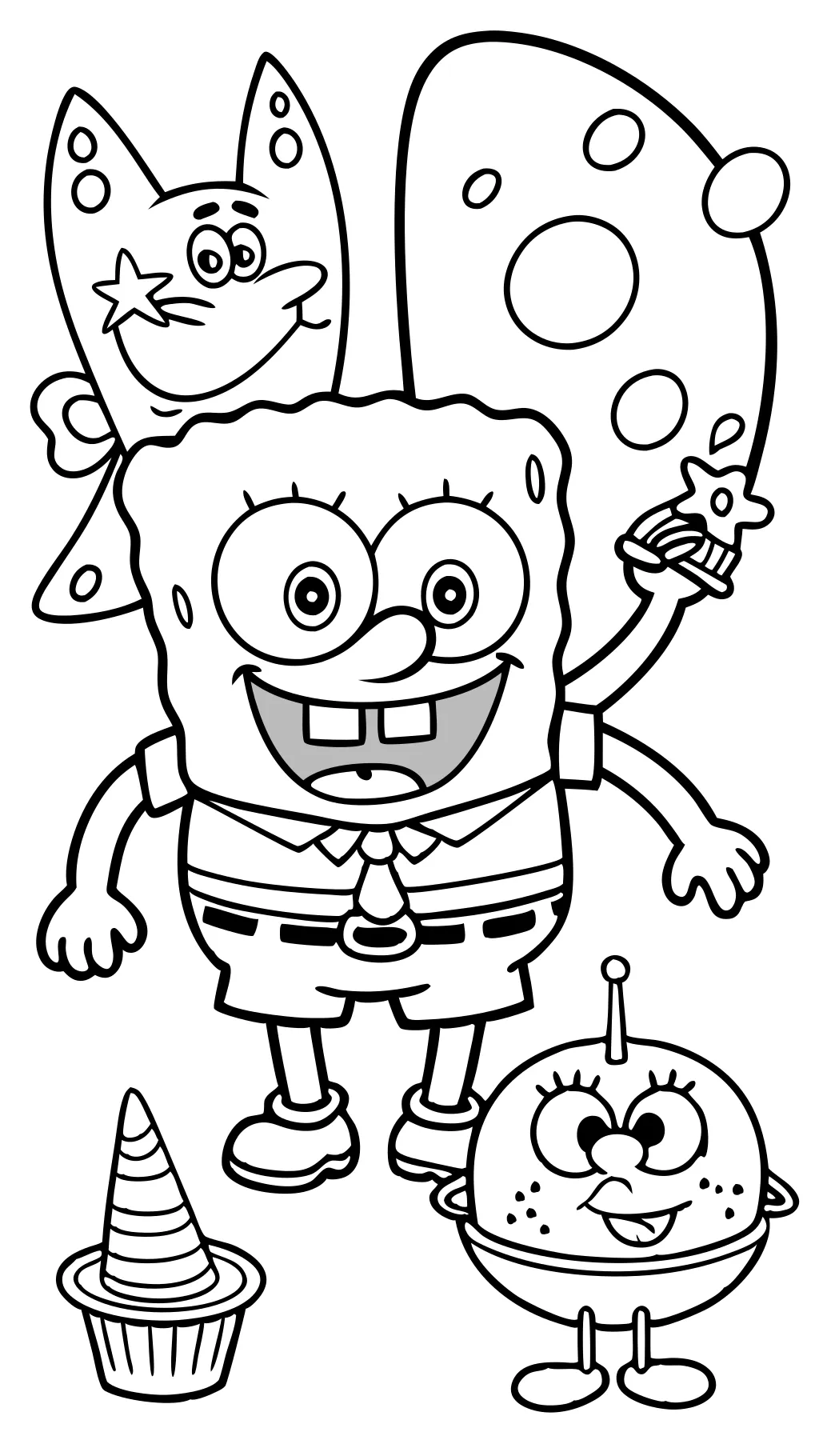 spongebob coloring book pages